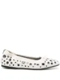 Golden Goose eyelet-detail ballet flats - White