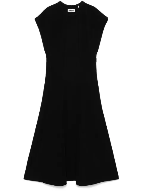 Jil Sander vestido midi tejido de canalé
