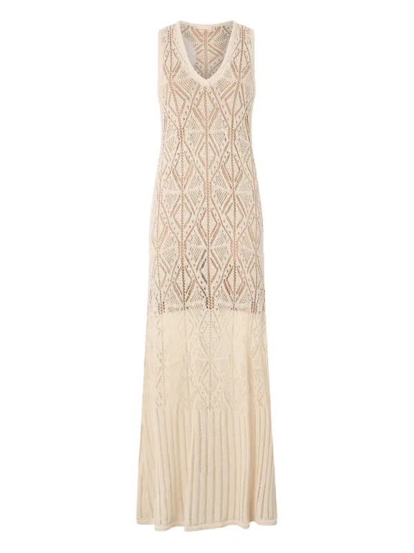 Liu Jo Crochet-knit Dress - Neutrals