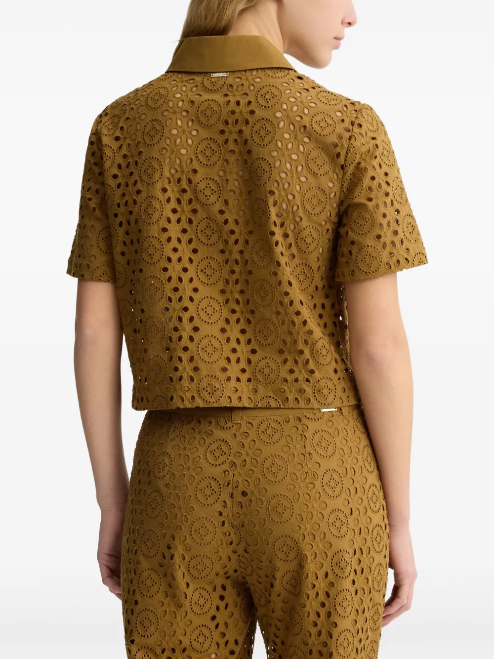 LIU JO Blouse met borduurwerk Bruin