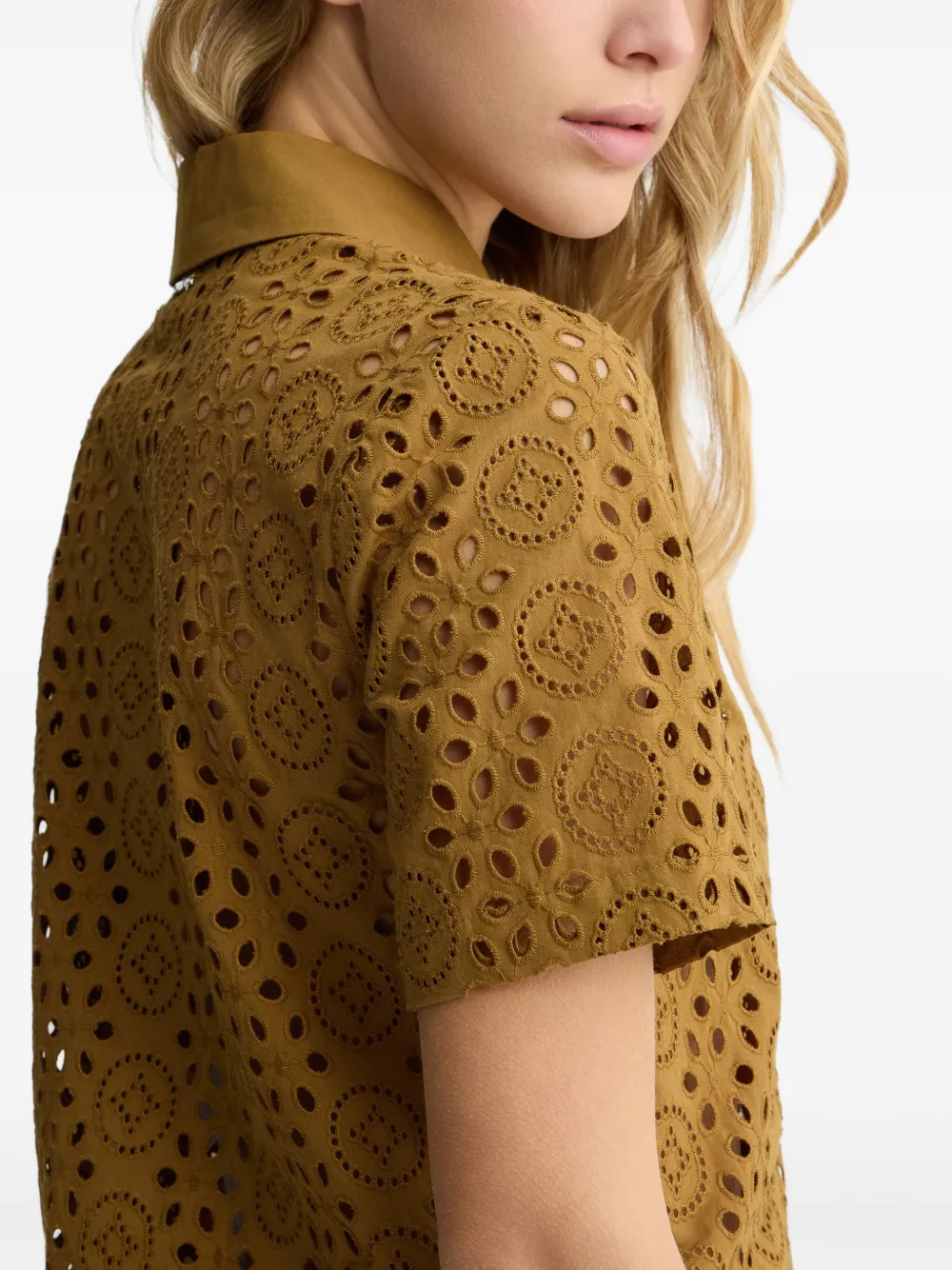 LIU JO Blouse met borduurwerk Bruin