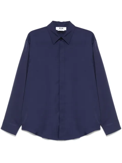 MSGM logo-embroidered shirt