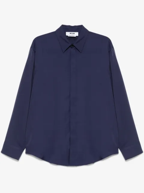 MSGM logo-embroidered shirt