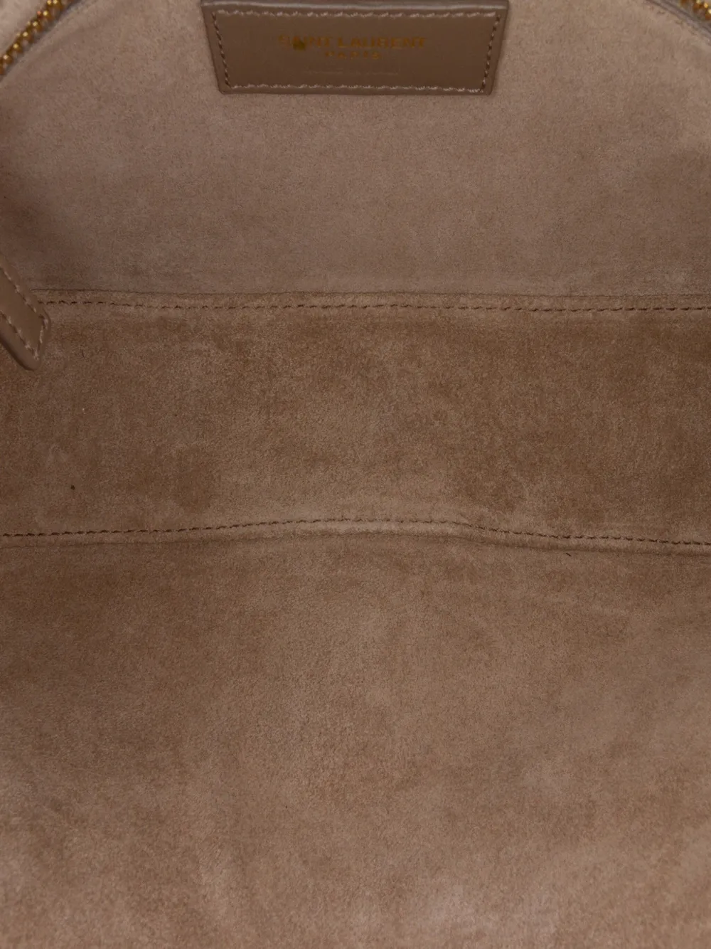 Pre-owned Saint Laurent 2022 Leather Le 5 A 7 Shoulder Bag In Brown