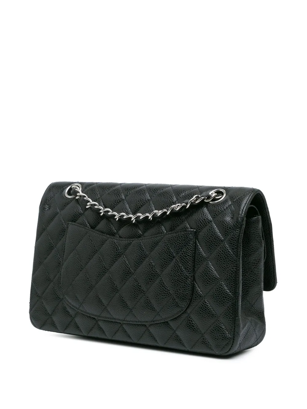 CHANEL Pre-Owned 2009-2010 Medium Classic Caviar Double Flap shoulder bag - Zwart