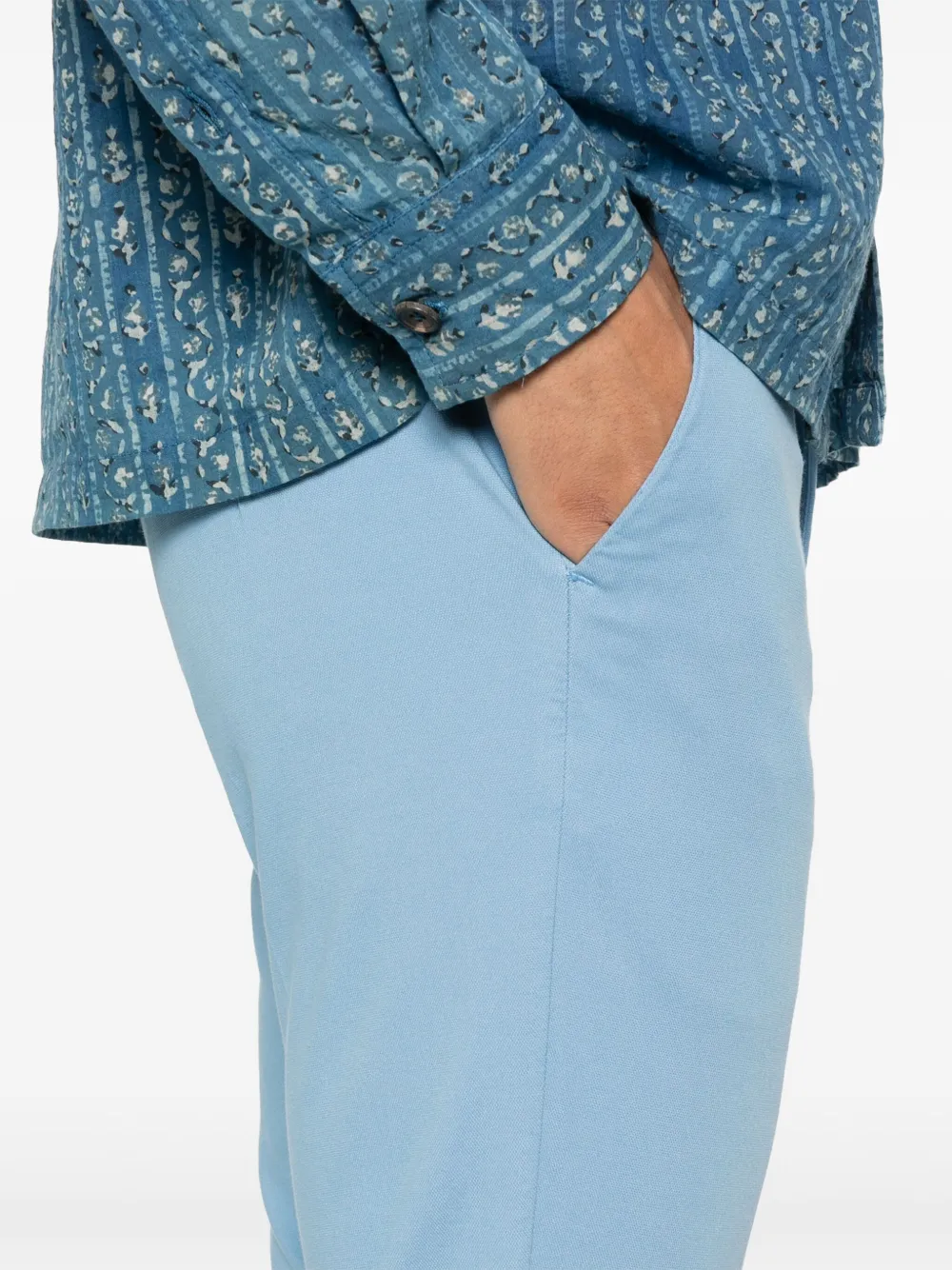 PT Torino Chino van stretchkatoen Blauw