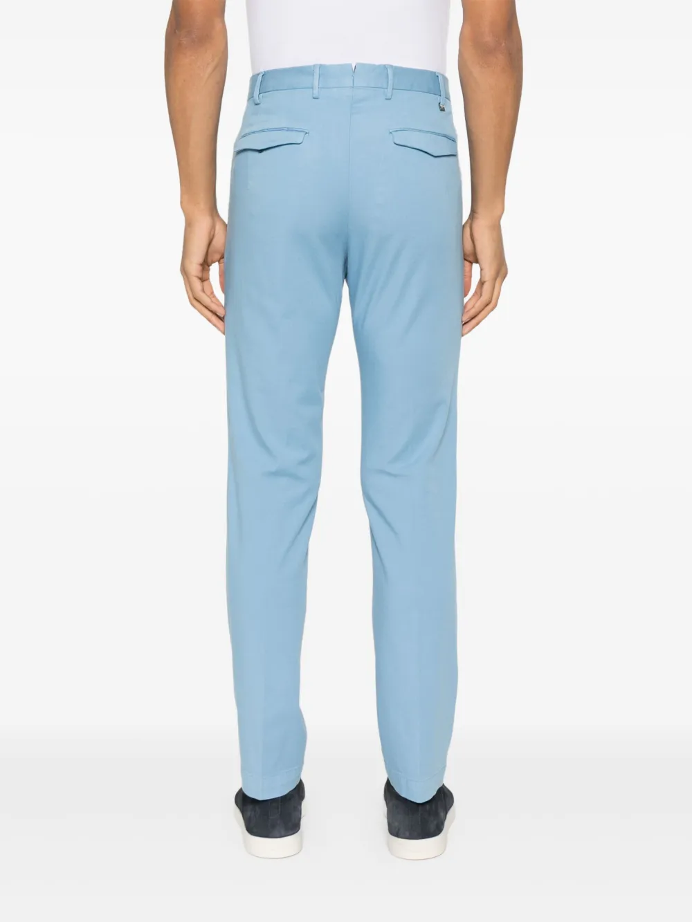 PT Torino Chino van stretchkatoen Blauw