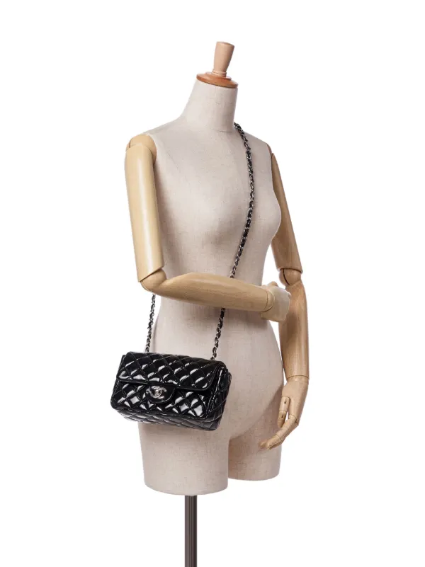 CHANEL Pre-Owned 2014-2015 Mini Rectangular Classic Patent Single