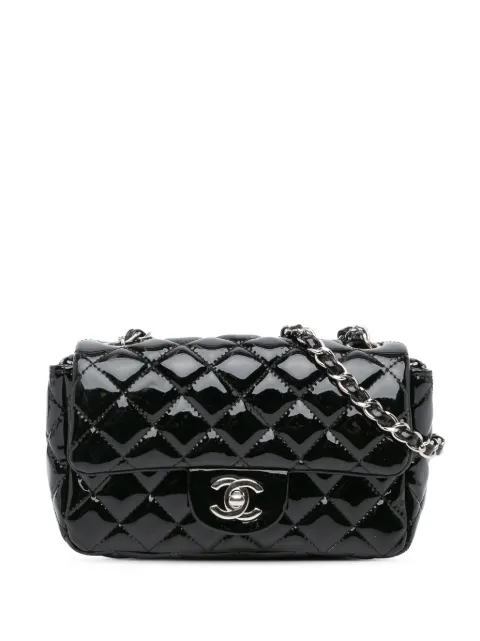 CHANEL Pre-Owned 2014-2015 Mini Rectangular Classic Patent Single Flap crossbody bag