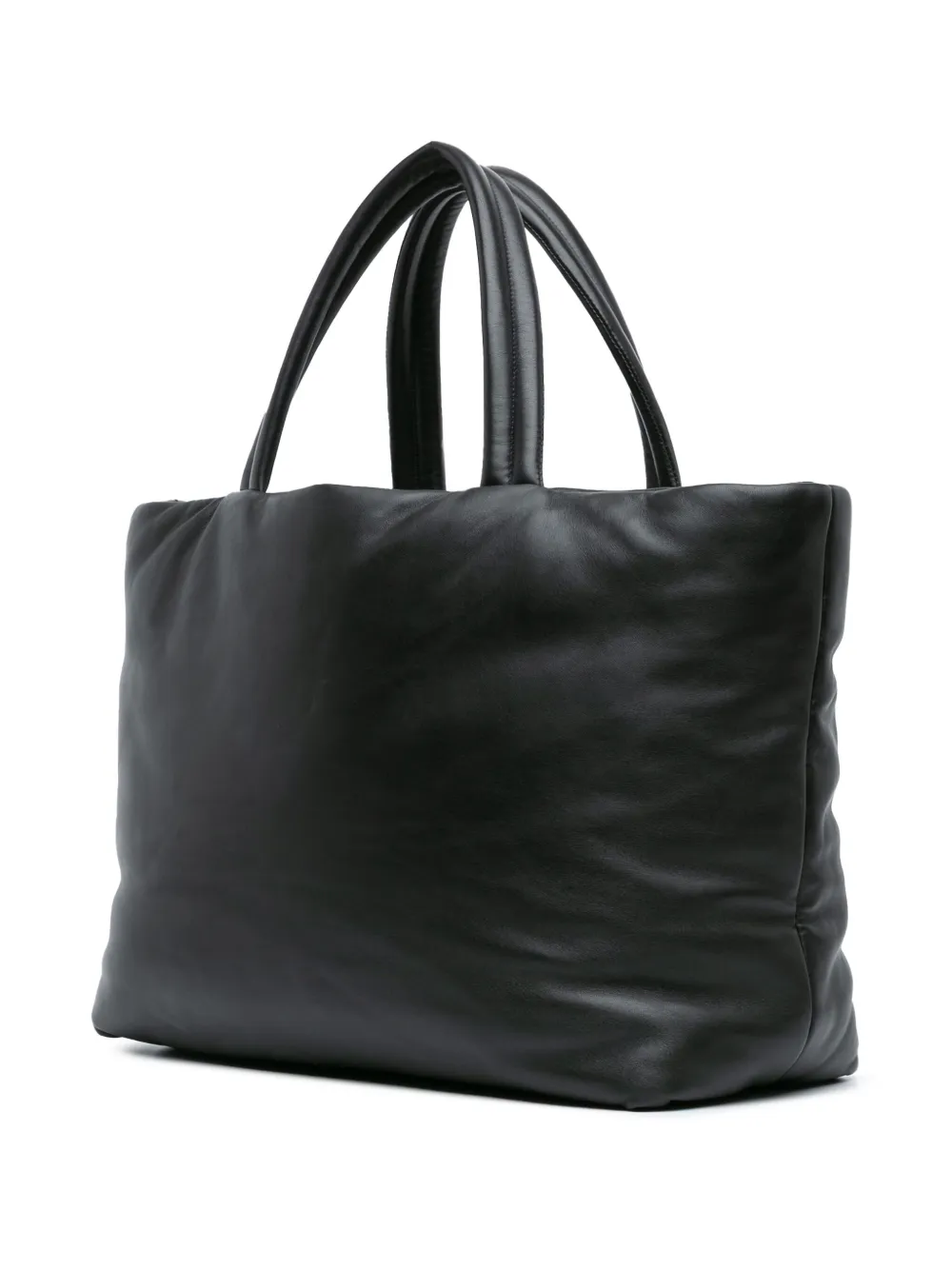 Saint Laurent Pre-Owned 2023 lamsleren brede gewatteerde shopper - Zwart