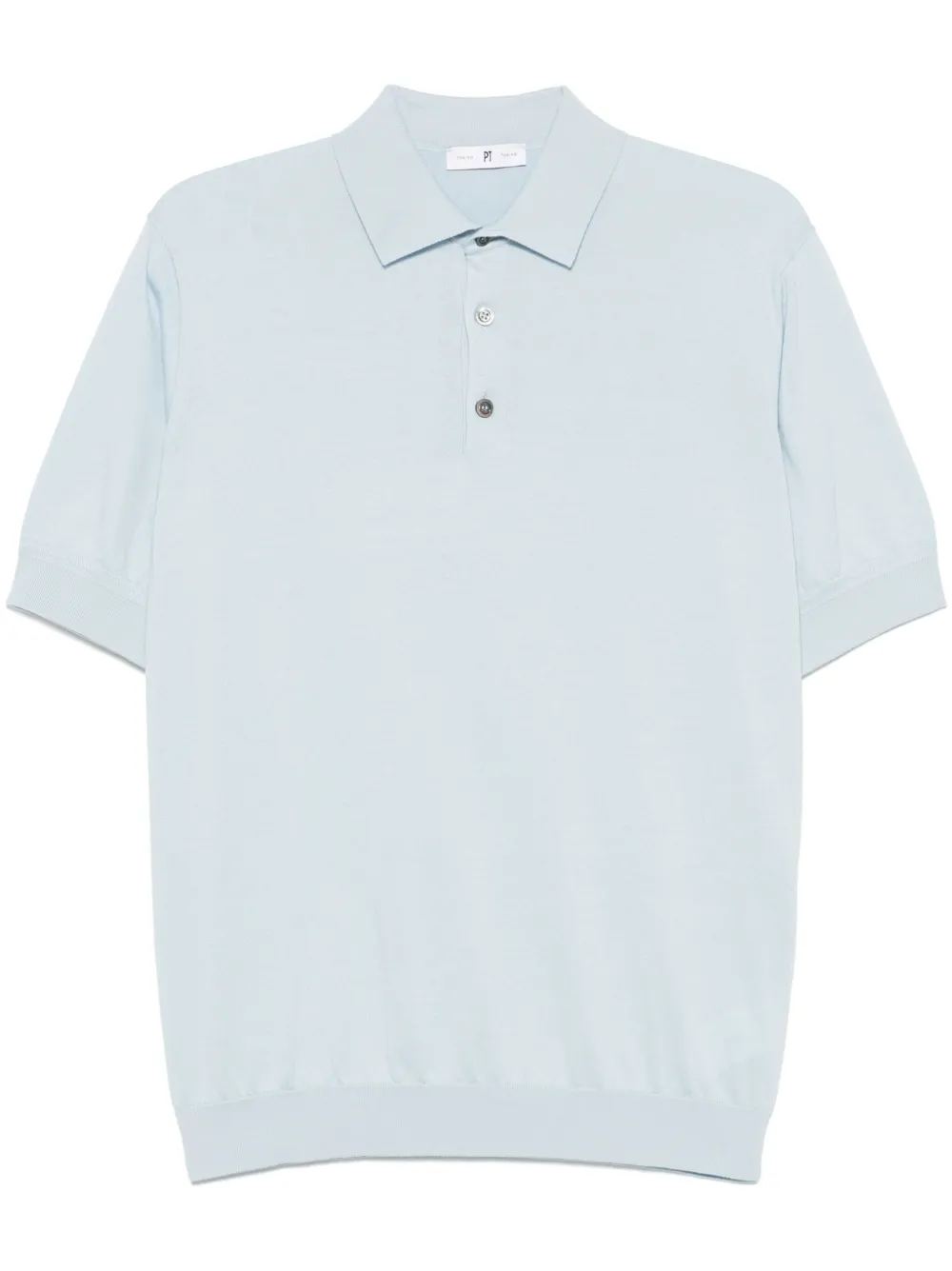 fine-knit polo shirt