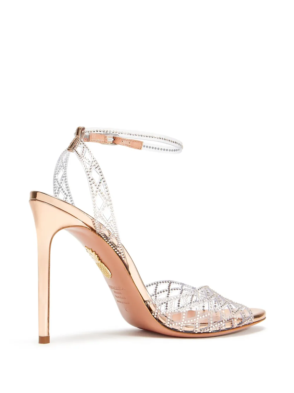 Aquazzura 105 mm Lumiere sandalen Zilver
