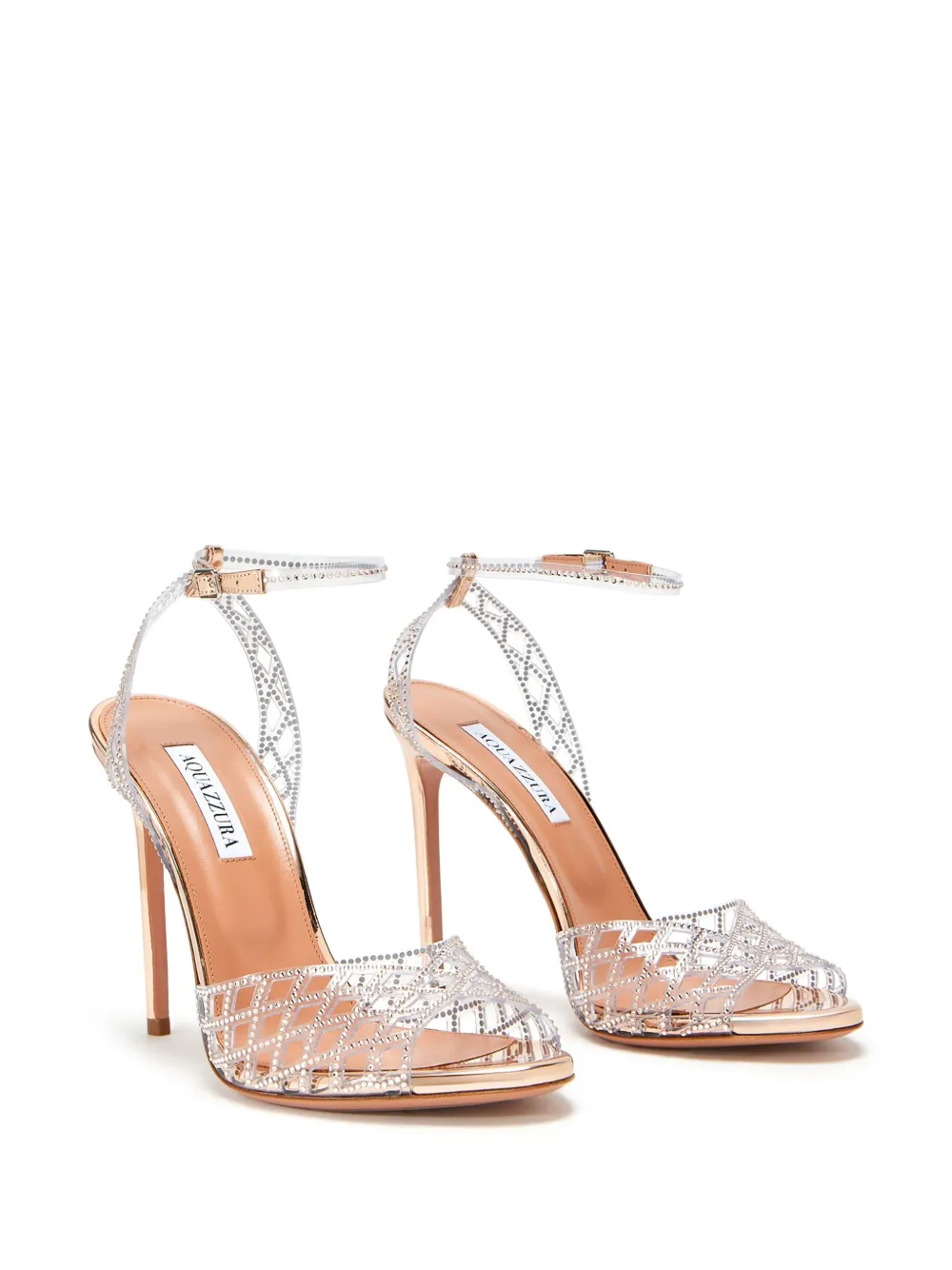 Aquazzura 105 mm Lumiere sandalen - Zilver