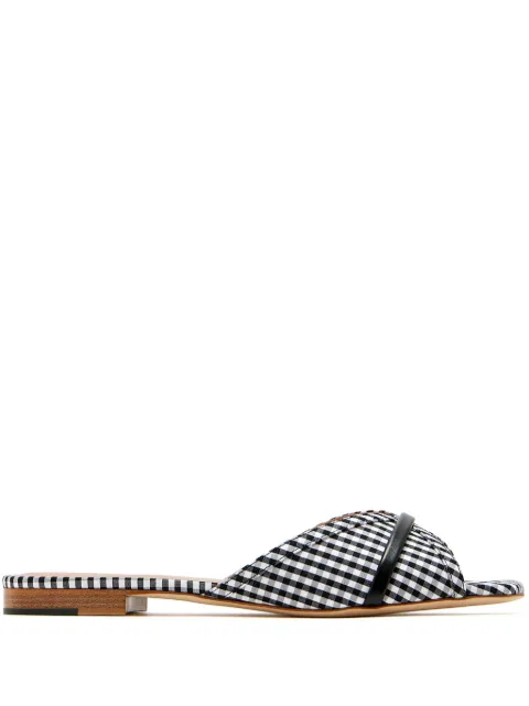Malone Souliers check-pattern slides