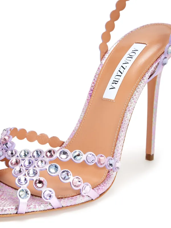 Aquazzura 105mm Tequila Sandals Purple FARFETCH BH