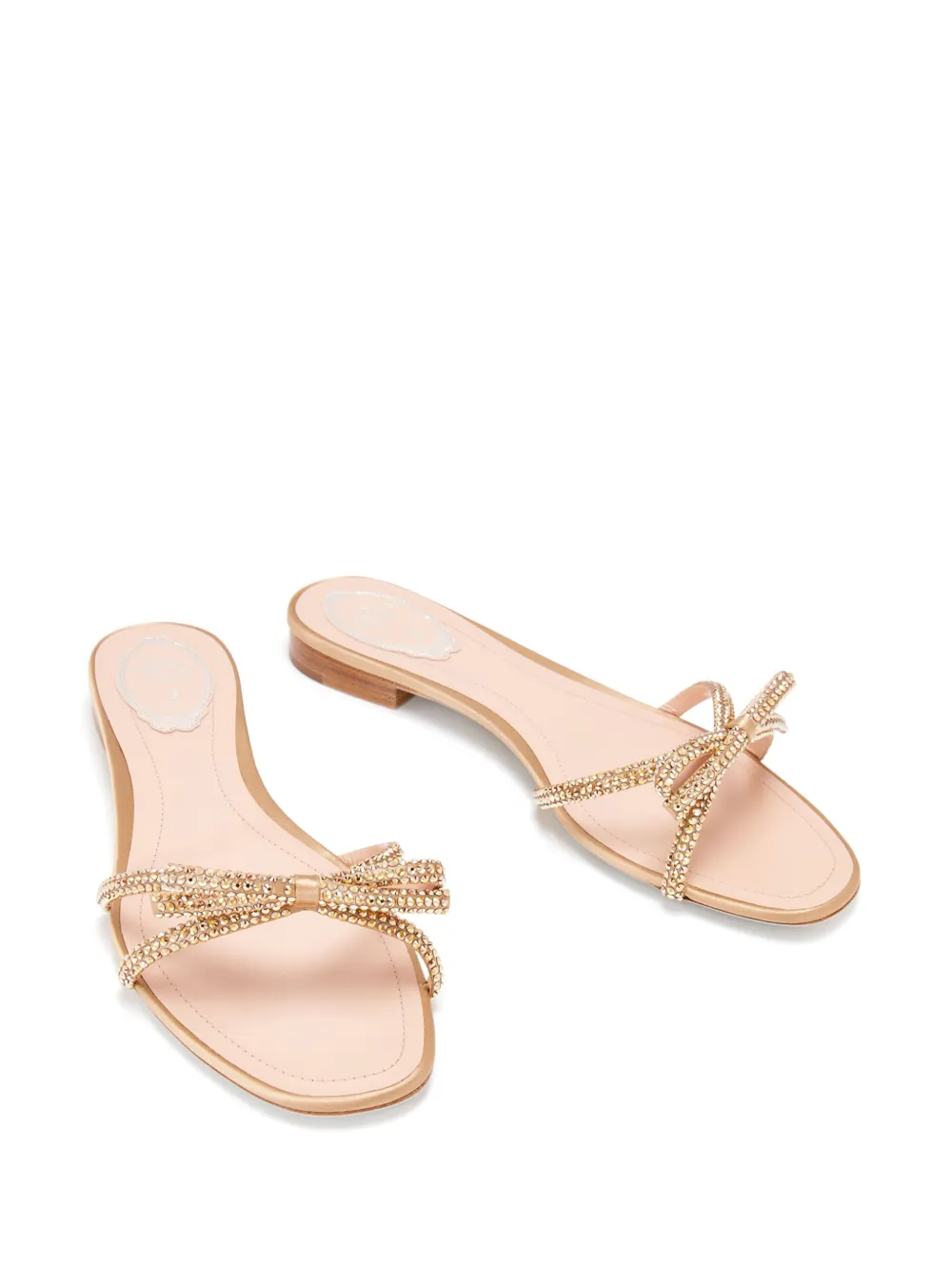 René Caovilla bow-detail sandals Gold