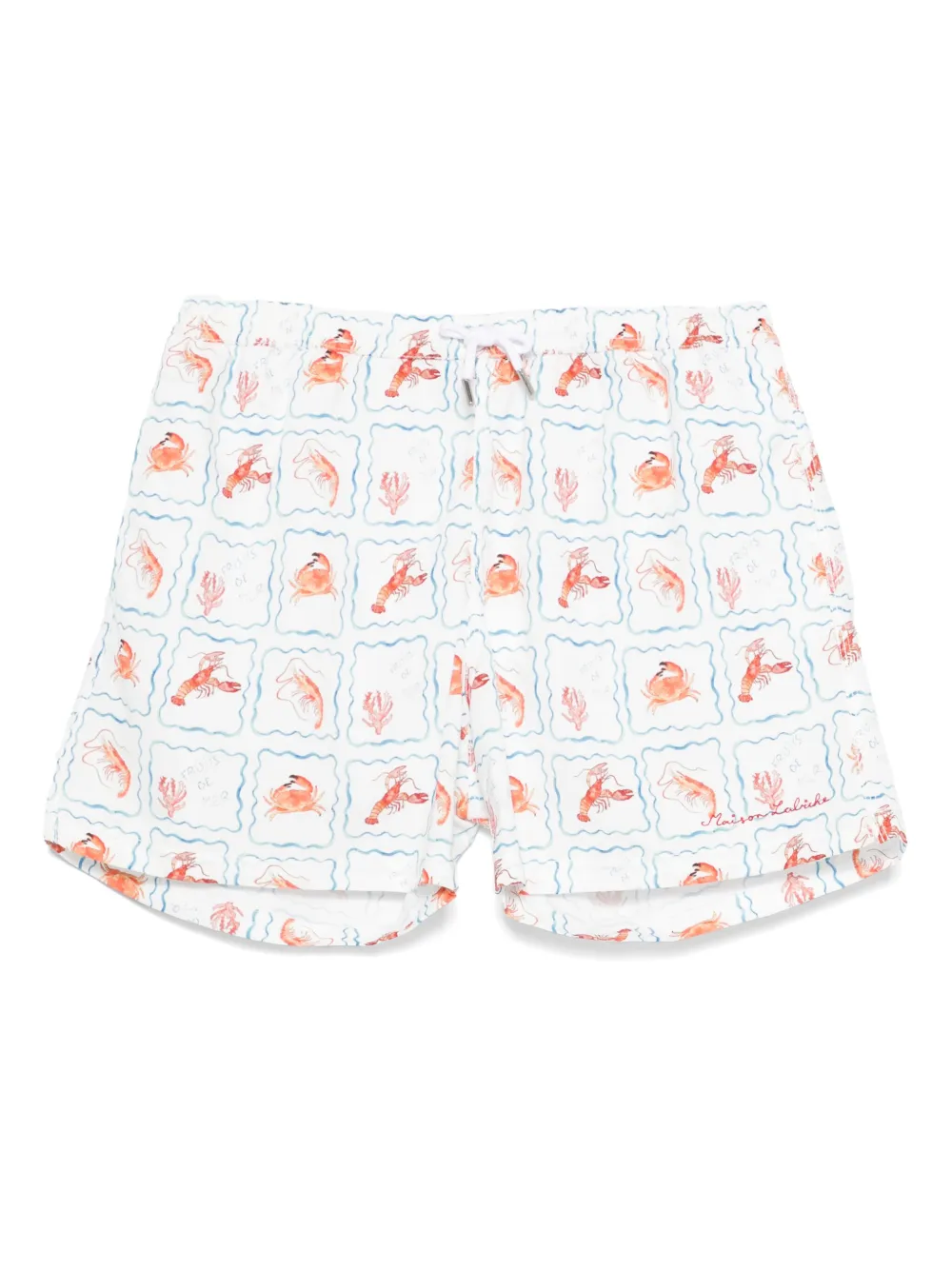 Maison Labiche Crustaces swim shorts | White | Image 1