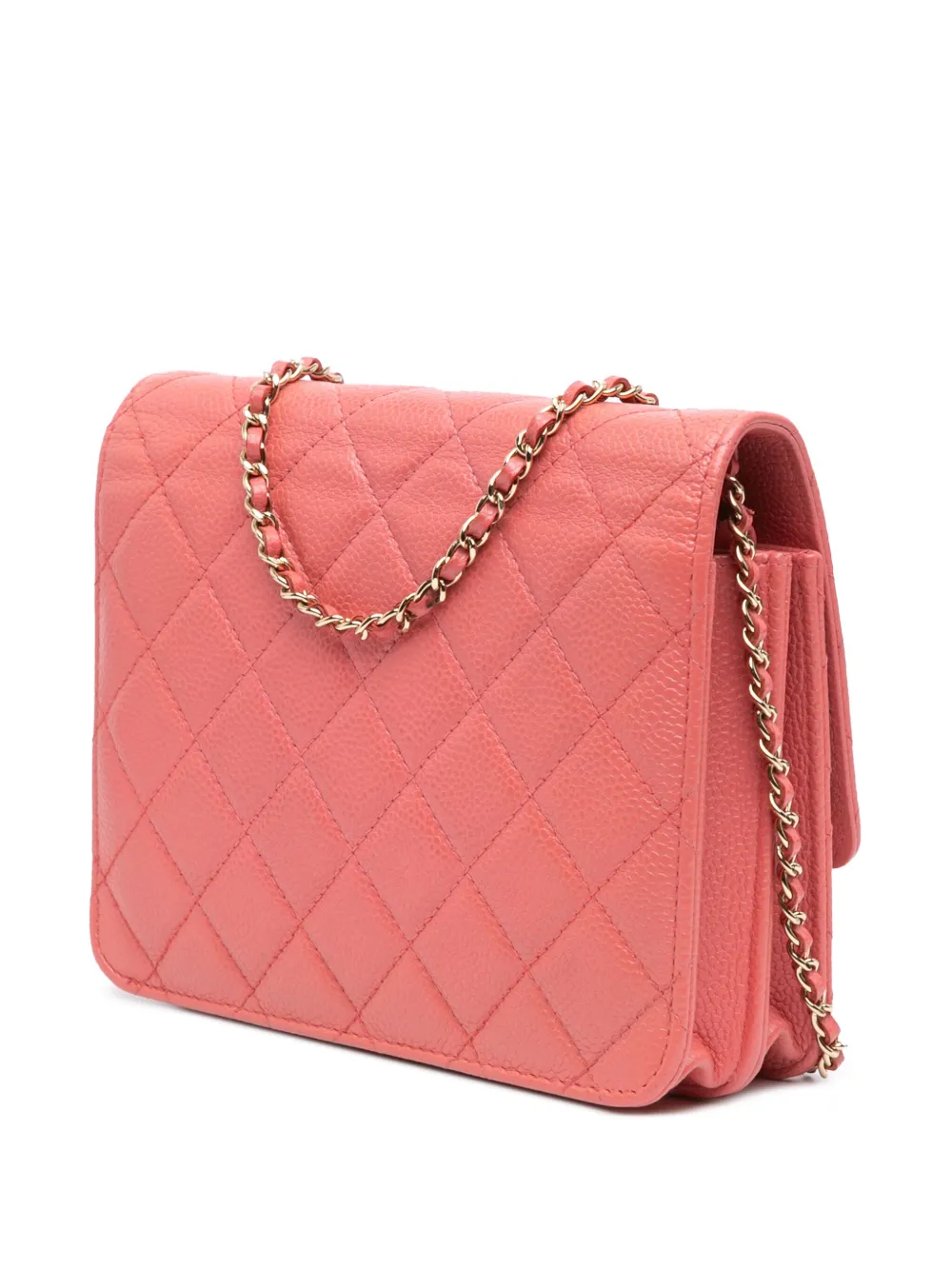 CHANEL Pre-Owned 2018 Quilted Caviar Golden Class Wallet On Chain crossbody bag | Pre-Owned | Image 2