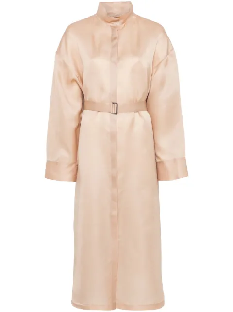 Calcaterra vestido camisero de organza