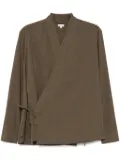 Caruso seersucker jacket - Green
