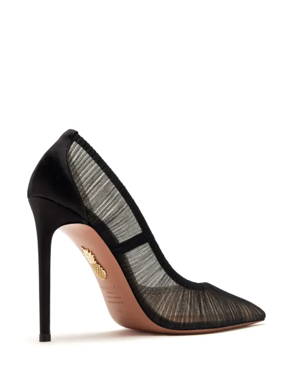 Aquazzura 105mm Mesh Pumps | Black | FARFETCH