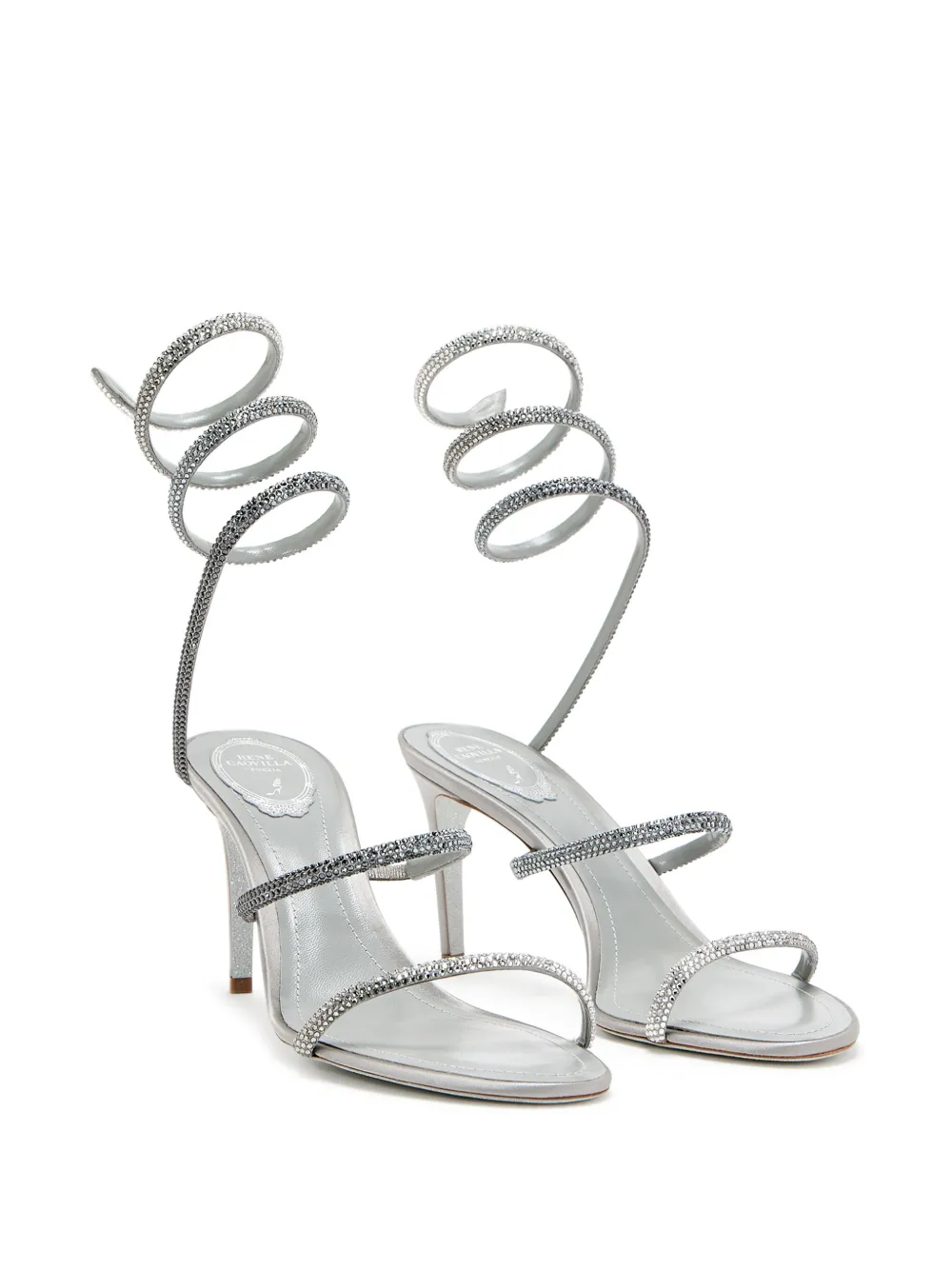 René Caovilla 95 mm Cleo sandalen - Zilver