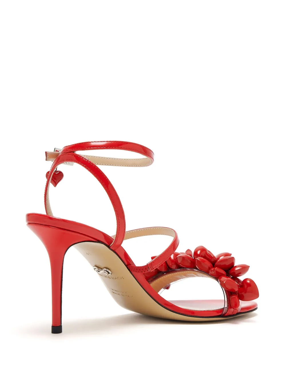 MACH & MACH 85mm Petit Coeur sandals Red