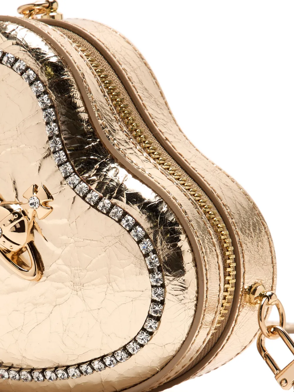 Vivienne Westwood Belle Heart boekentas Goud
