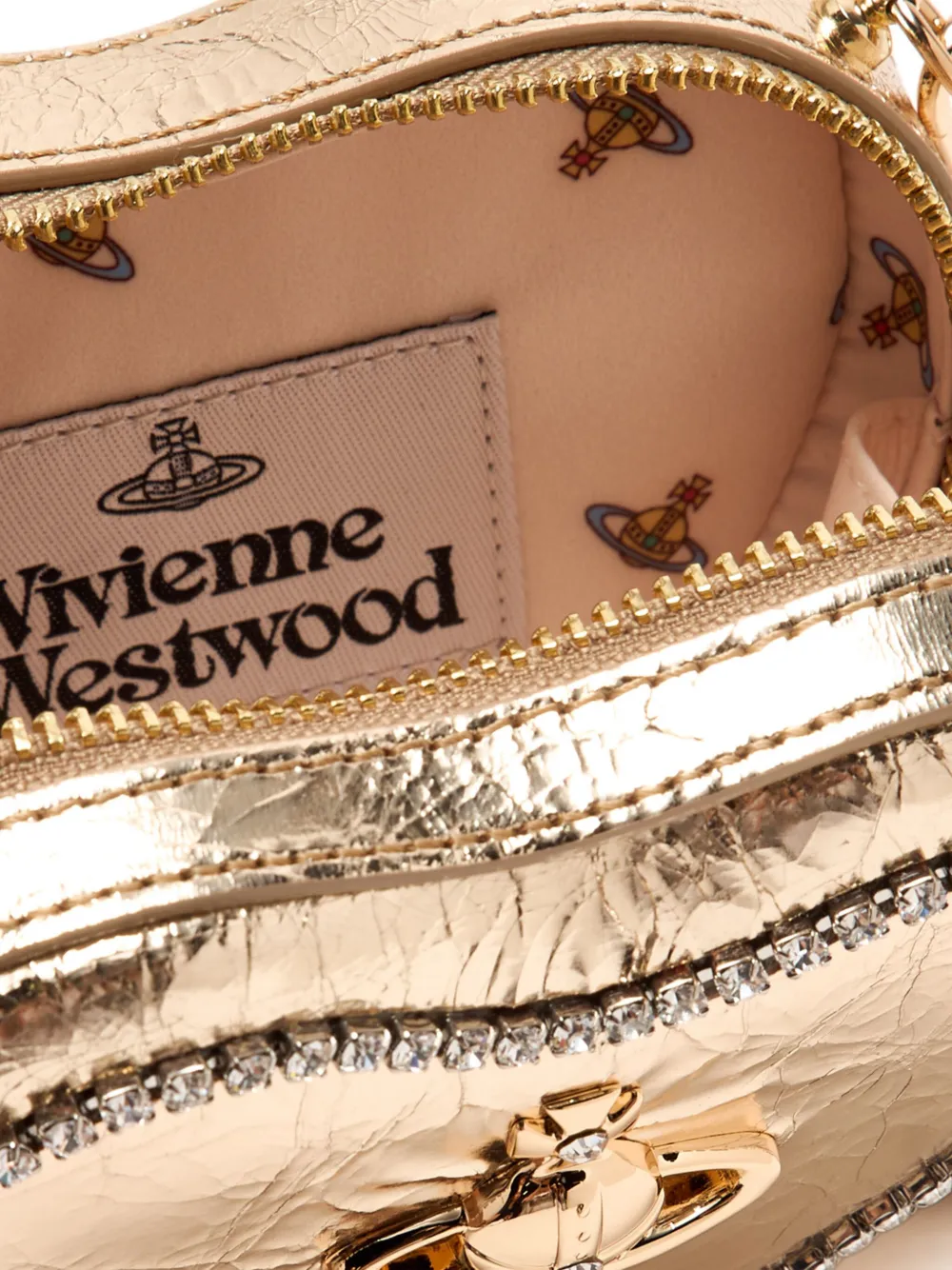 Vivienne Westwood Belle Heart boekentas Goud