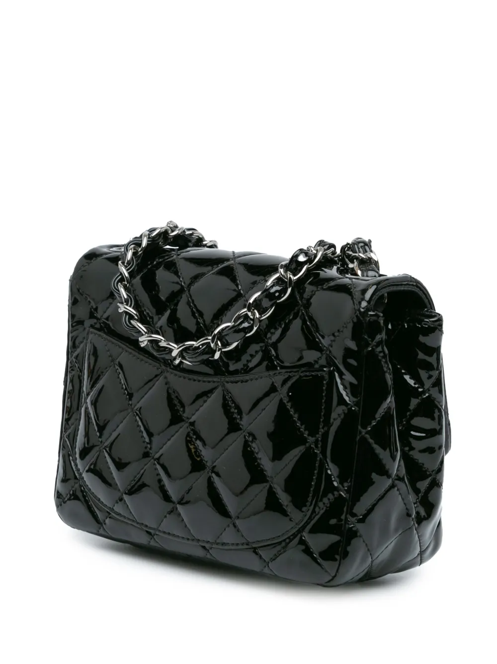 CHANEL Pre-Owned شنطة كروس صغيرة كلاسيكية 'سينغل فلاب' مربعة مصقولة 2016-2017 | كلاسيكيات | Image 2