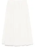 Calcaterra pleated midi skirt - White