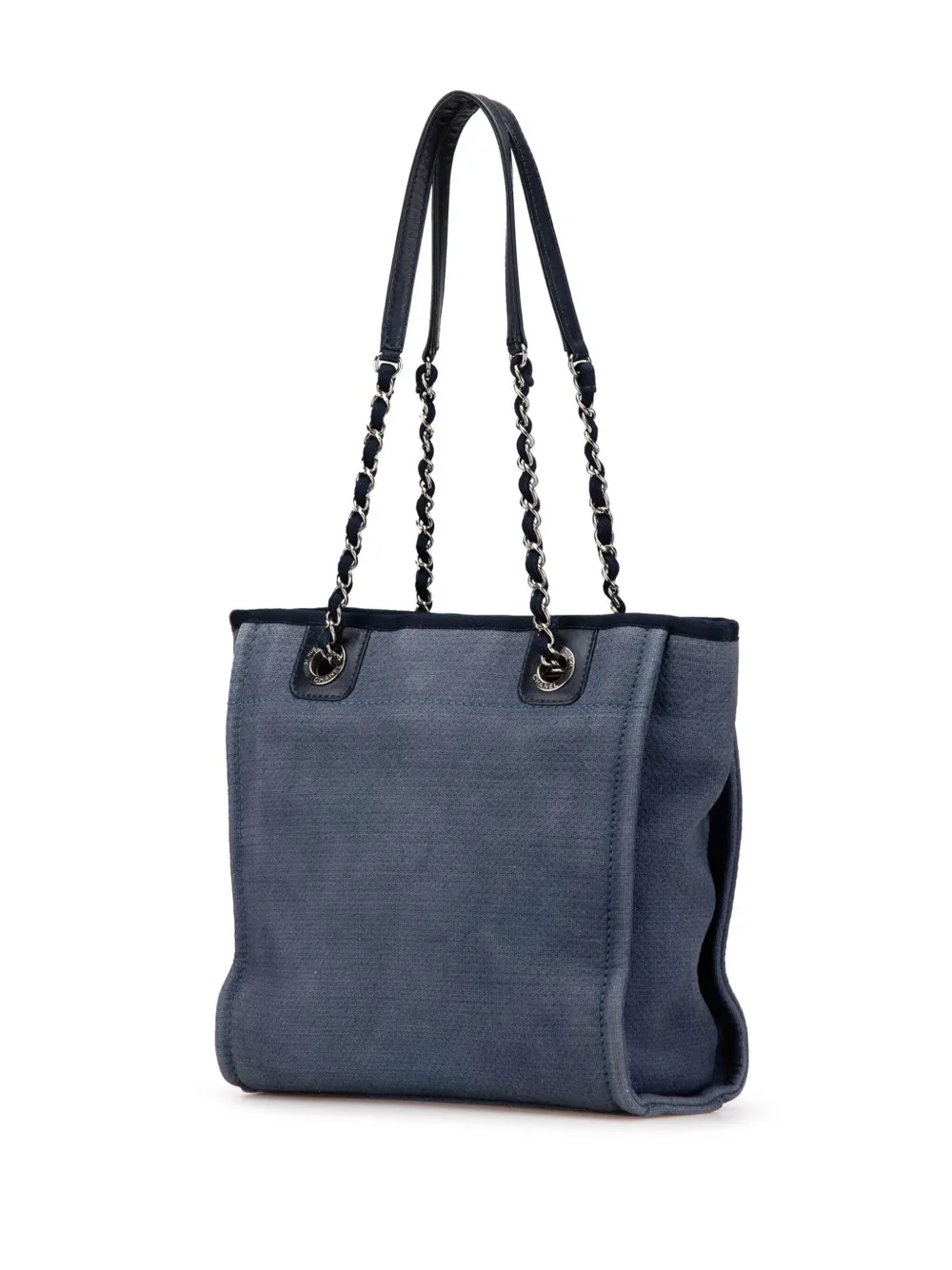 CHANEL Pre-Owned 2012 Mini Canvas Deauville Shopping shopper - Blauw