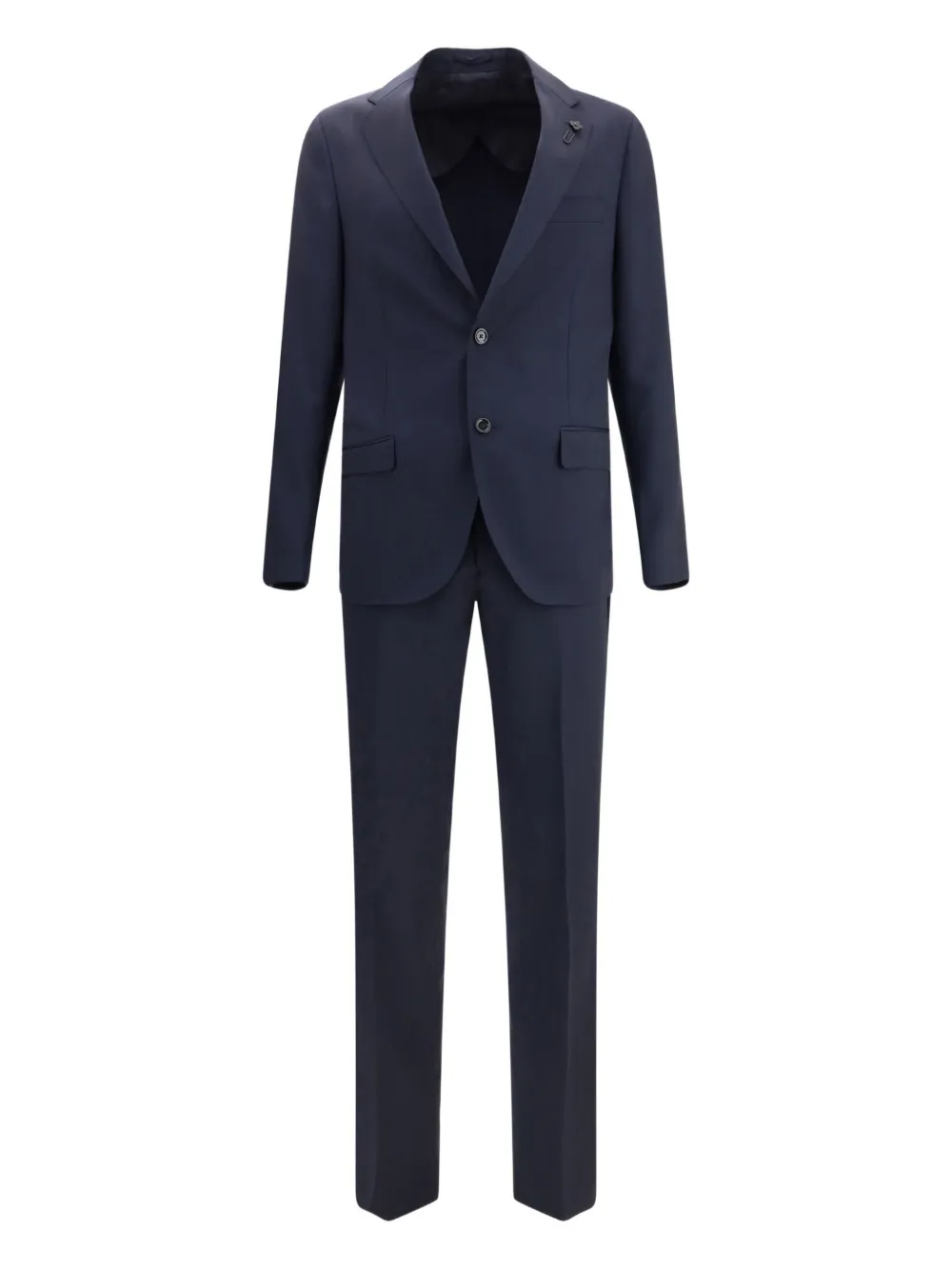 Lardini Wool Single-breasted Suit In Blue