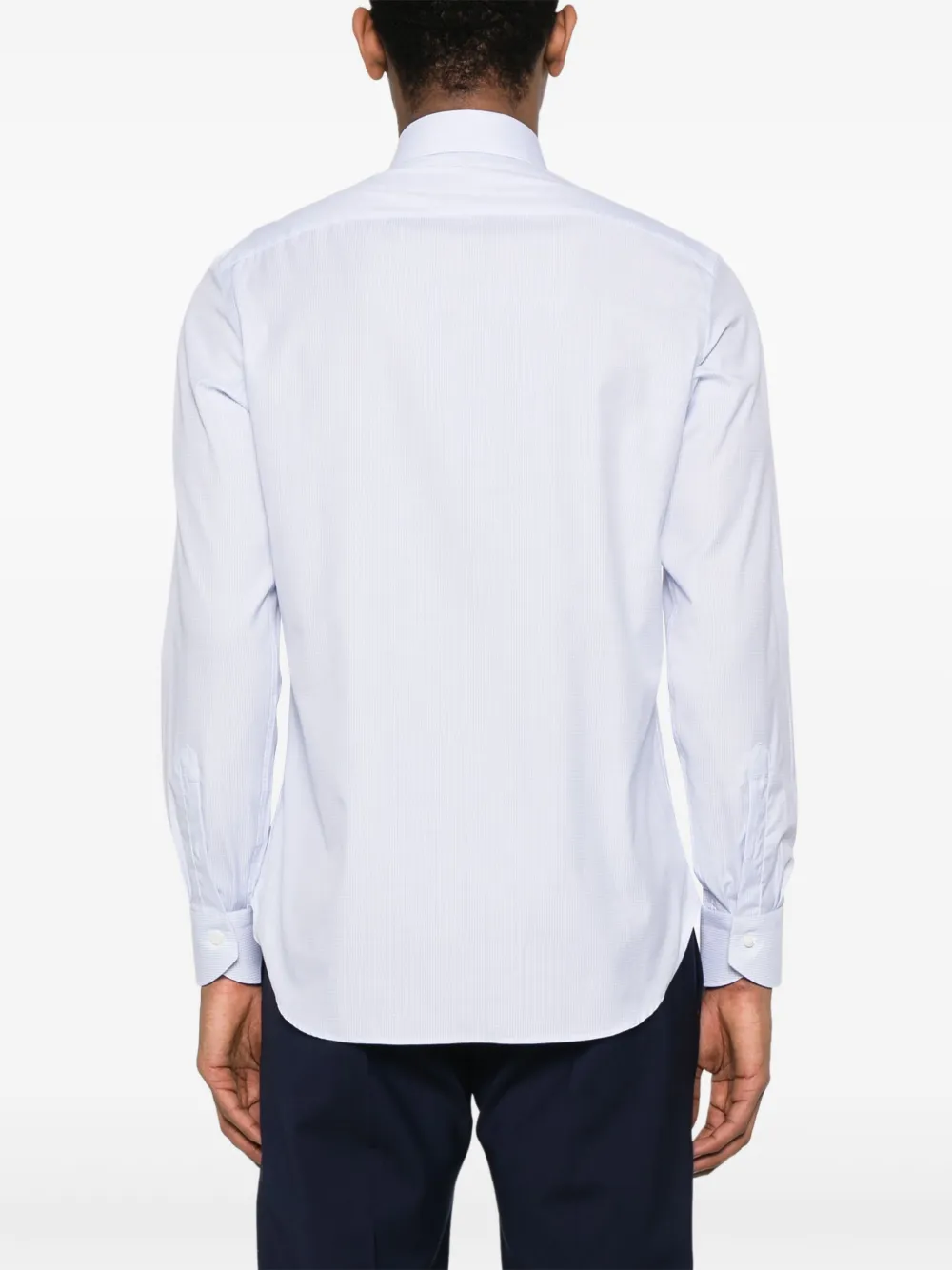 Canali Geruit overhemd Blauw