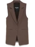 Patrizia Pepe cut-out waistcoat - Brown