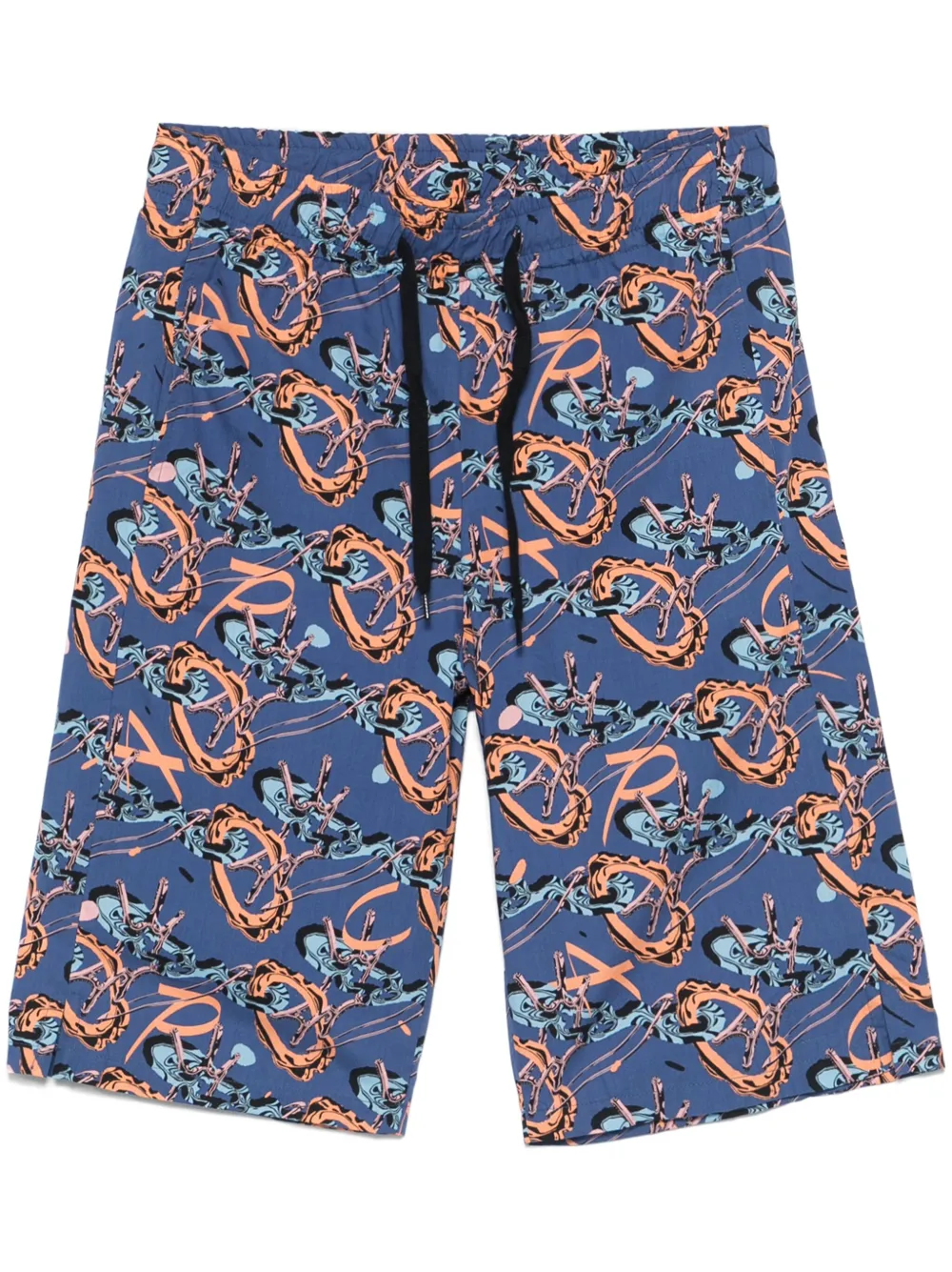 abstract-print deck shorts