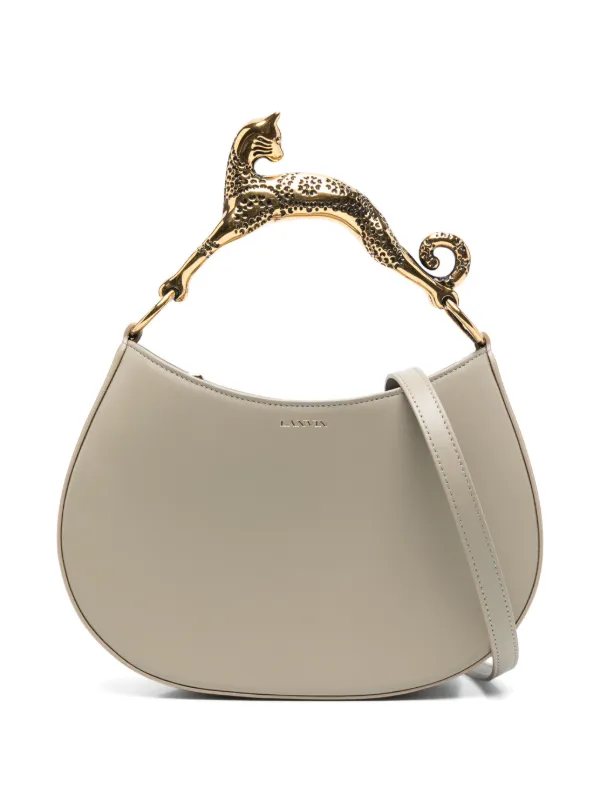 Lanvin Cat Leather Tote Bag in Green