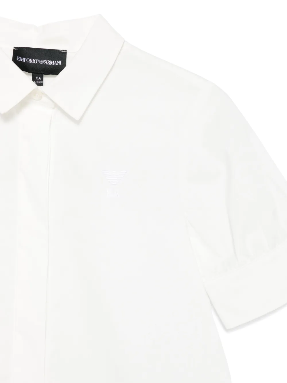 Emporio Armani Kids Jurk met ruches Wit