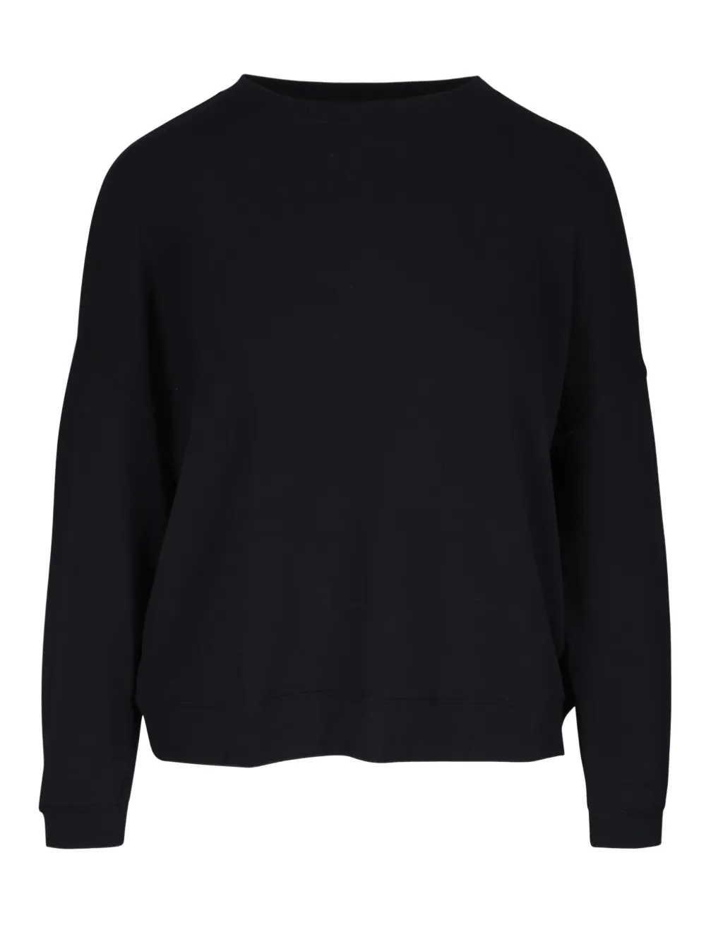 Majestic Long-sleeves Crew-neck Sweatshirt In Black