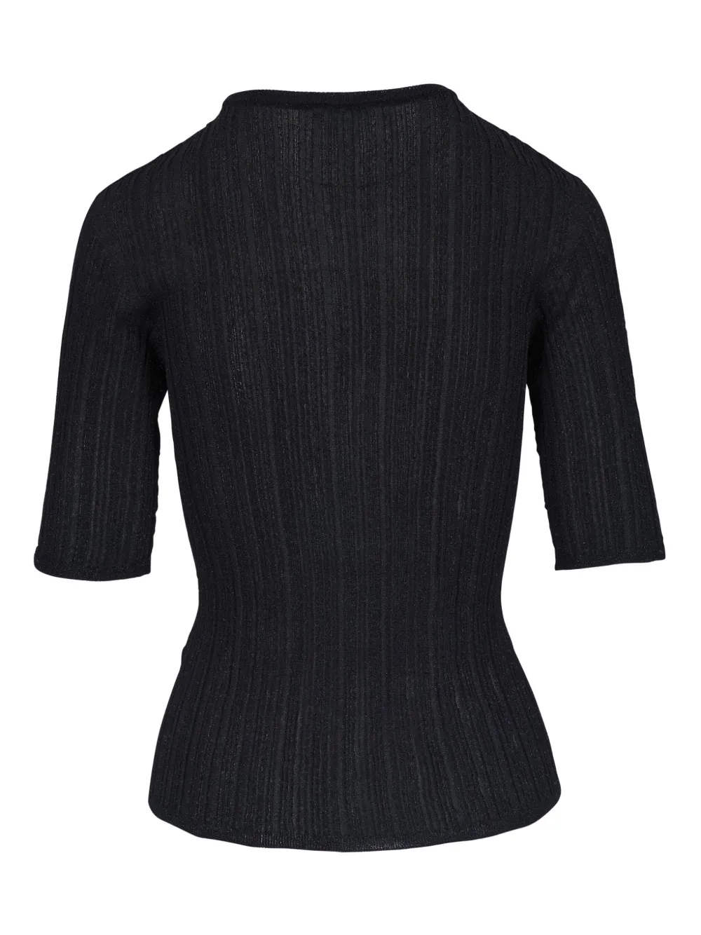 Majestic Filatures Tanktop met lurex detail Zwart