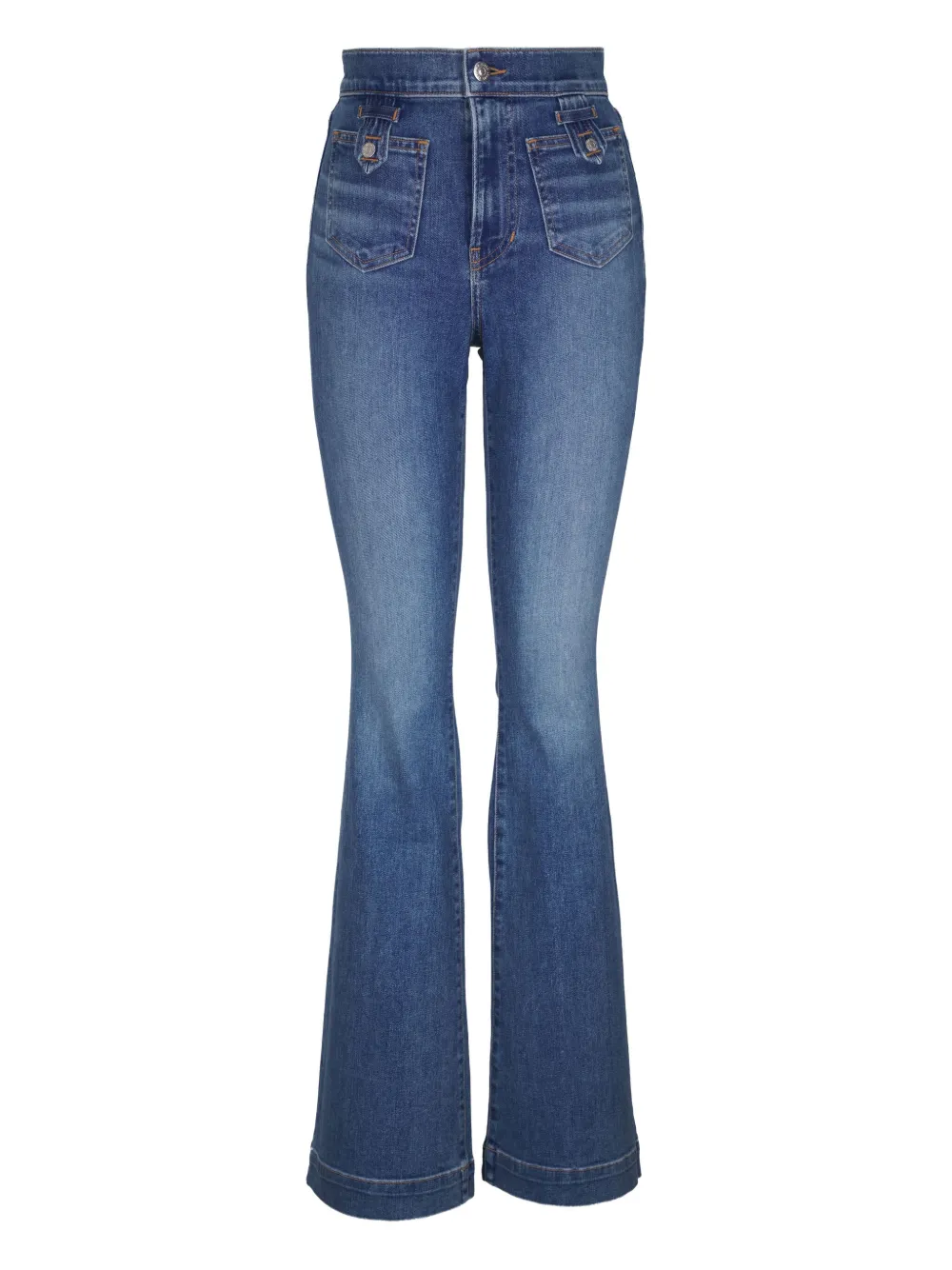 Veronica Beard button-fly flared jeans Blauw