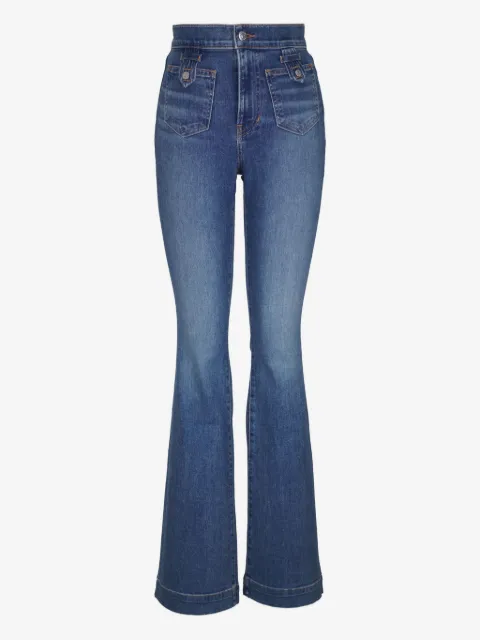 Veronica Beard jeans acampanados con botones