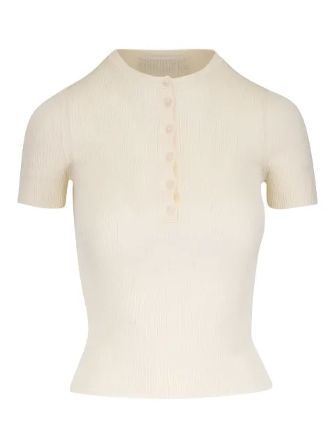 Nili Lotan Francene ribbed short-sleeve top
