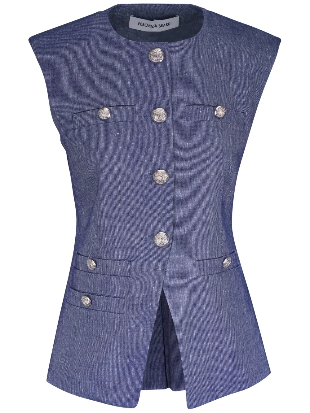 Veronica Beard Button-down gilet Blauw