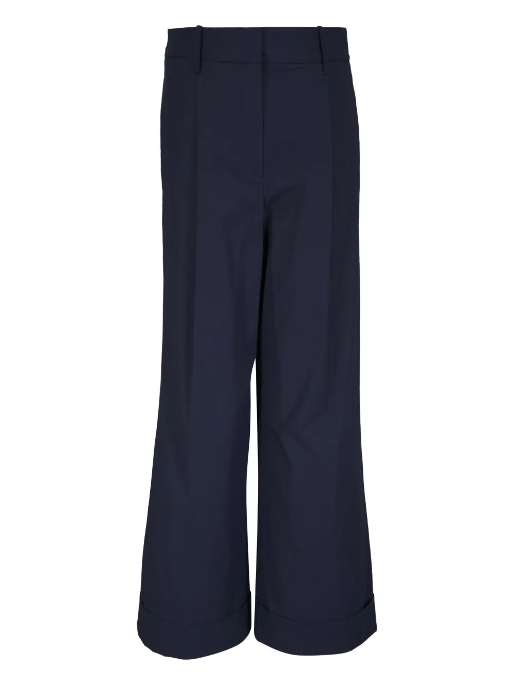 tailored cotton-blend trousers