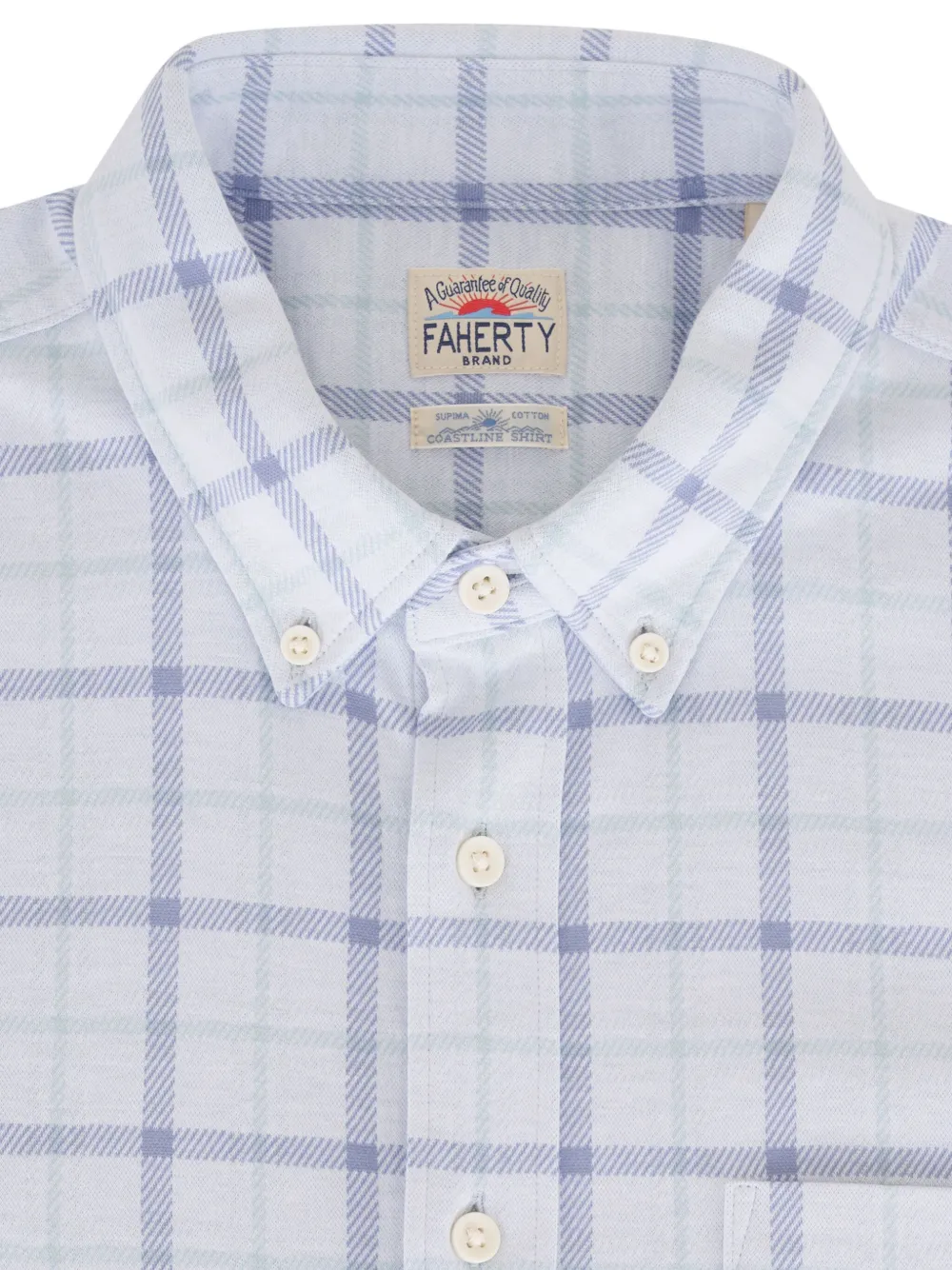 FAHERTY plaid check-pattern shirt | Blue | Image 1