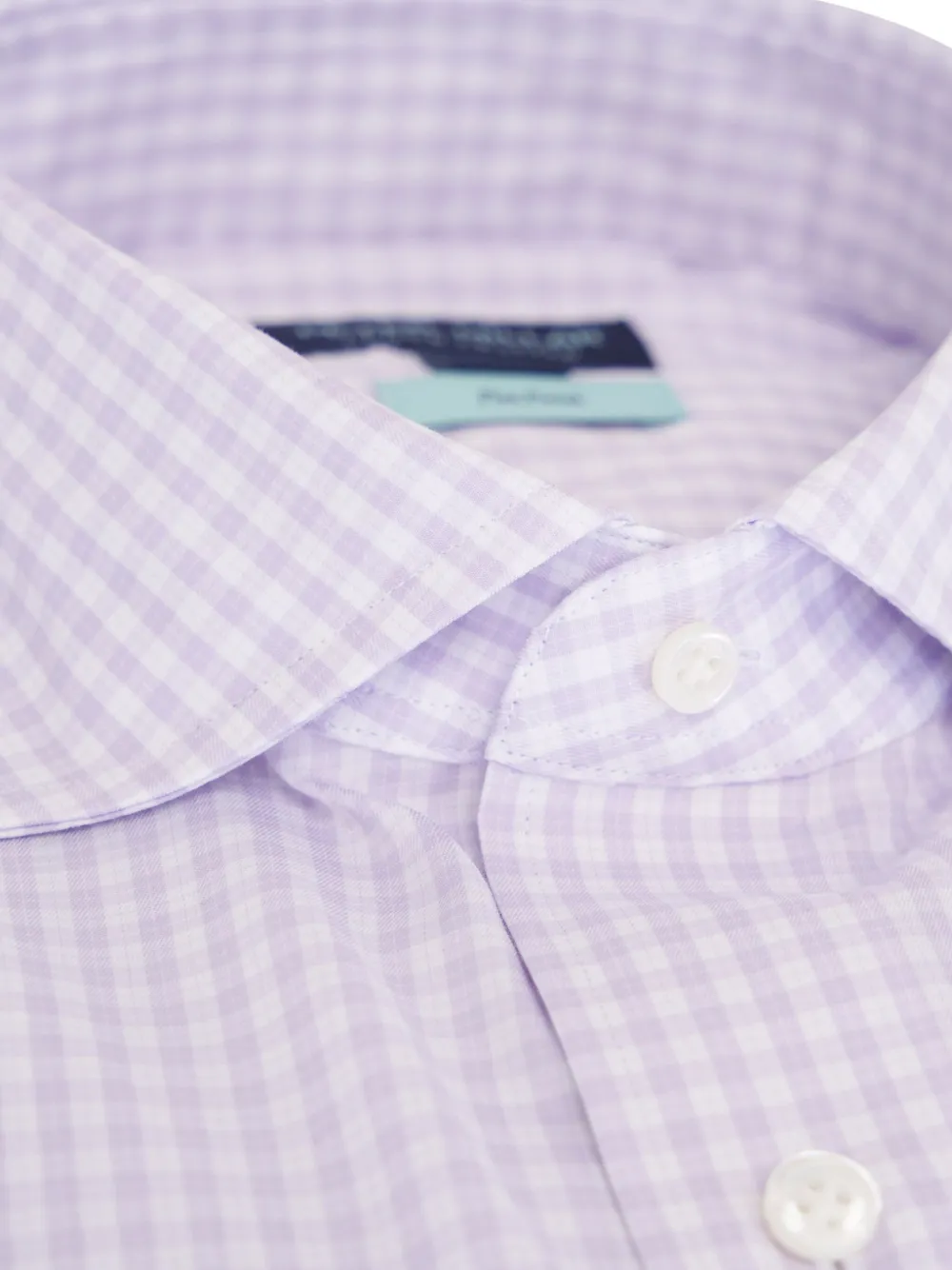 Peter Millar Geruit overhemd - Paars