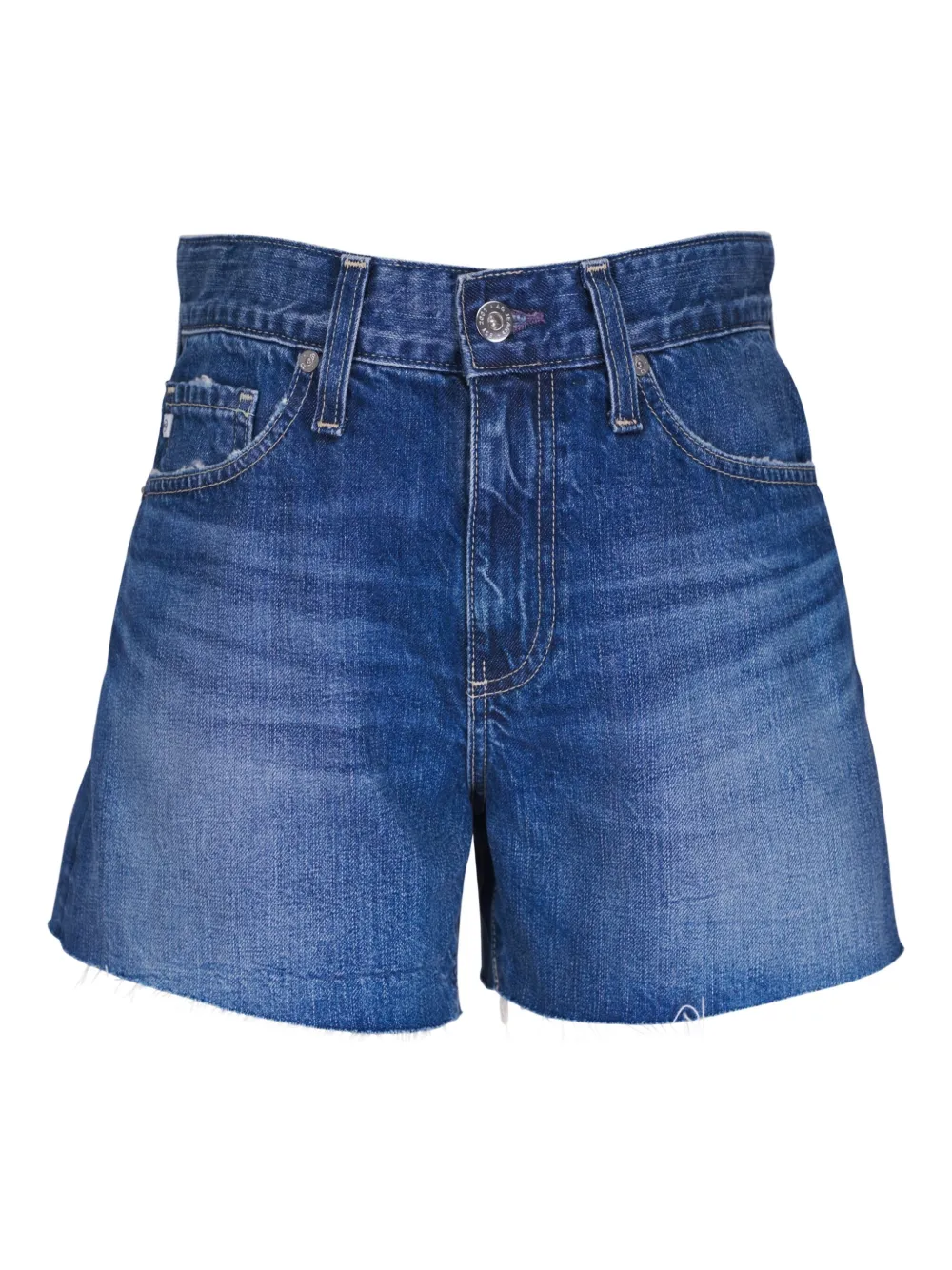 AG Jeans denim knee-length shorts Blauw