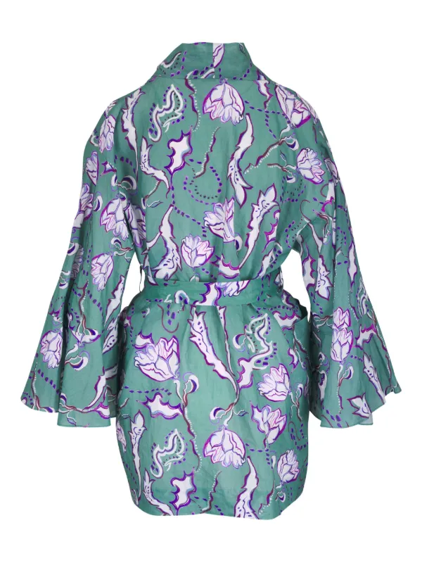 Dorothee Schumacher floral-print bell-sleeve Jacket Green