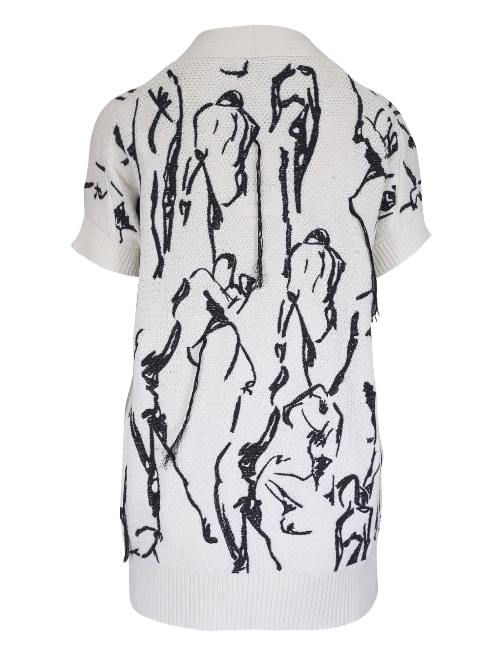 Lafayette 148 sketch-print short-sleeved cardigan | Cardigans | Image 2
